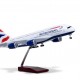 Модель літака Airbus A380 British Airways (1:160) зі звуковою LED-підсвіткою