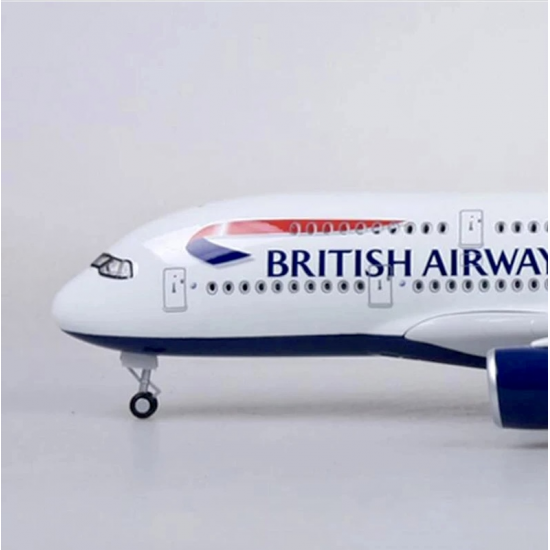 Модель літака Airbus A380 British Airways (1:160) зі звуковою LED-підсвіткою