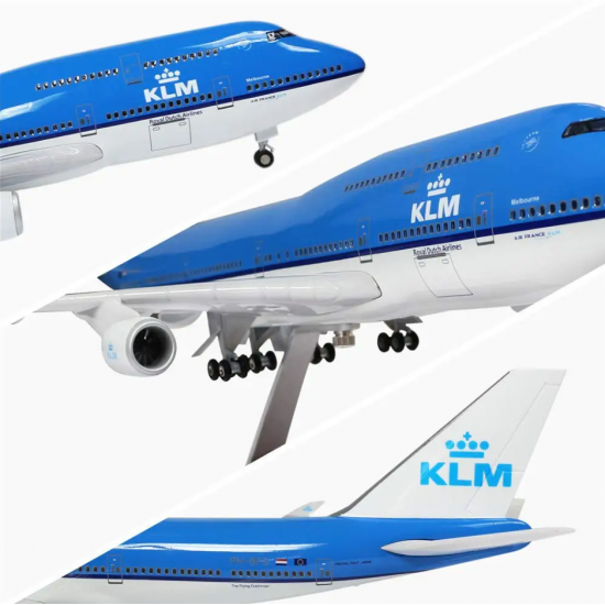 Модель самолёта Boeing 747 KLM (1:130) со звуковой LED-подсветкой