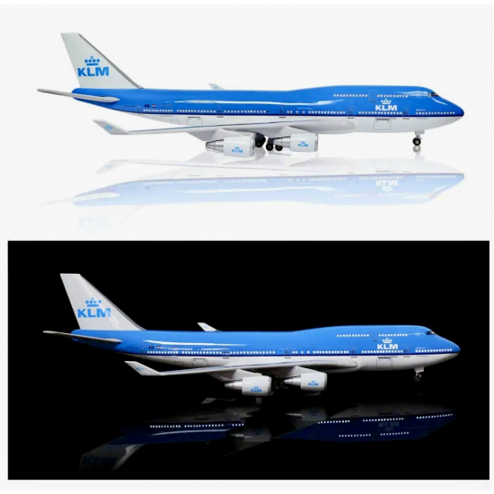 Модель самолёта Boeing 747 KLM (1:130) со звуковой LED-подсветкой