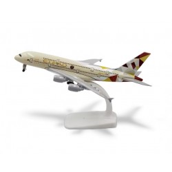 Металева модель літака Airbus A380 ETIHAD масштаб 1:400