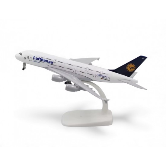 Металева модель літака Airbas A380 Lufthansa масштаб 1:400