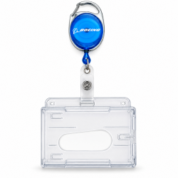 Брелок BOEING CLEAR CARABINER KEY REEL з карабіном