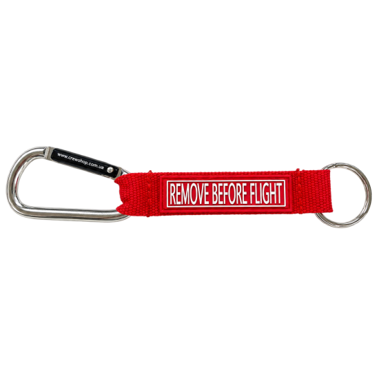 Брелок авіаційний REMOVE BEFORE FLIGHT з карабіном
