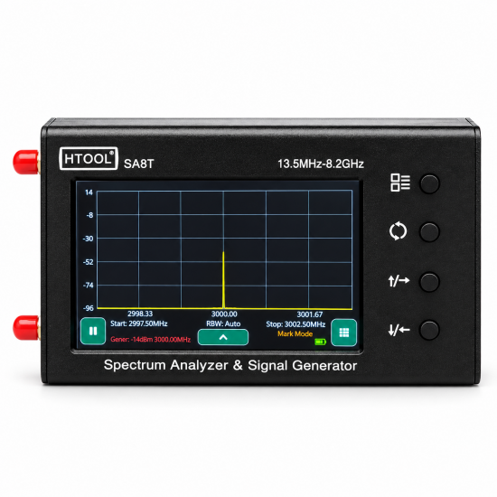 HTOOL SA8T Portable Spectrum Analyser 13.5 MHz–8.2 GHz with Signal Generator