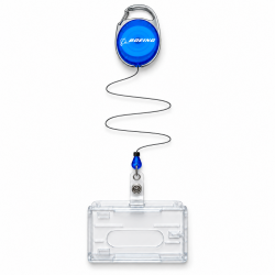 Брелок BOEING CLEAR CARABINER KEY REEL з карабіном