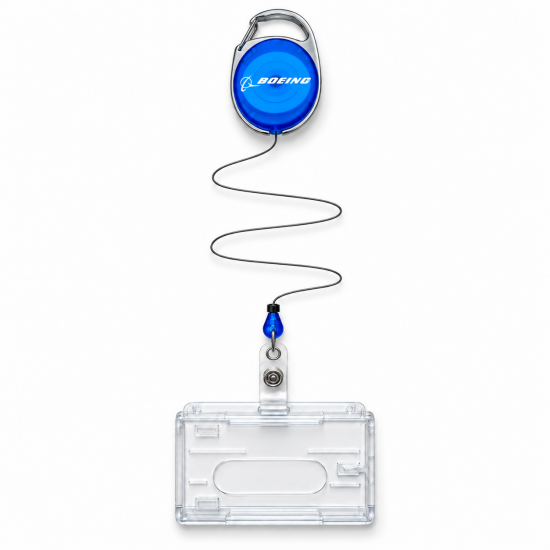 Брелок BOEING CLEAR CARABINER KEY REEL з карабіном