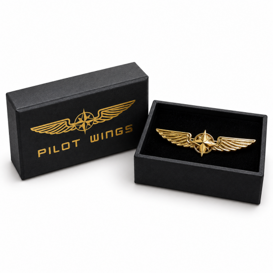 Авиационный значок PILOT WINGS gold 5 см