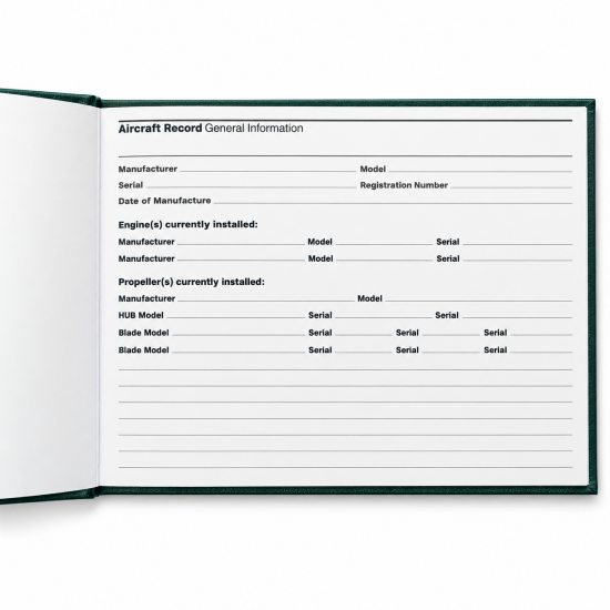 ASA Standard Aircraft Logbook — твёрдый переплёт