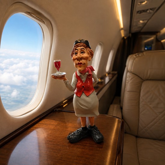 Figurine “Flight Attendant with a Glass”