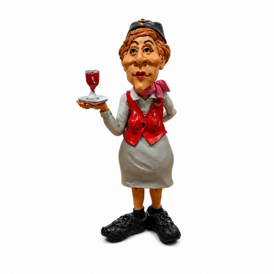 Figurine “Flight Attendant with a Glass”