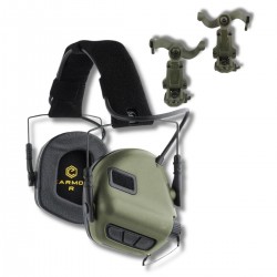 Earmor M31 MOD3 active headphones with ARC adapter for attaching to a helmet Earmor M31 MOD3 active headphones with ARC adapter for attaching to a helmet