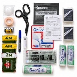 Individual General-Purpose Military First Aid Kit (AMZI) per MoD of Ukraine Order No. 506 with Two Tourniquets, Multicam