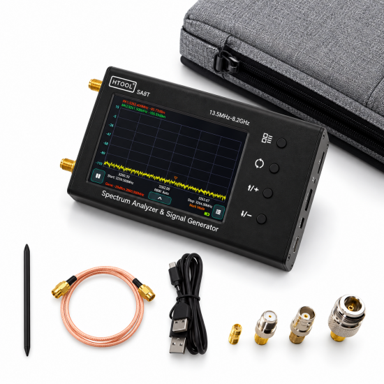 Портативний аналізатор спектра HTOOL SA8T 13.5 МГц–8.2 ГГц з генератором сигналів Портативний аналізатор спектра HTOOL SA8T 13.5 МГц–8.2 ГГц з генератором сигналів