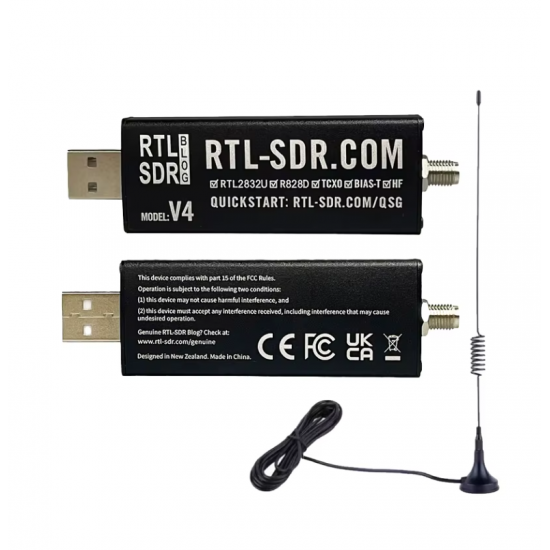 Радіоприймач SDR V4 500кГц-1.76ГГц RTL2832U R828D з антеною