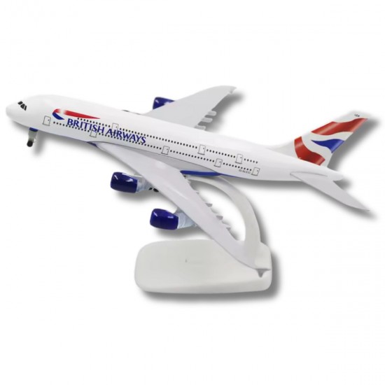 Металева модель літака Airbus A380 British Airways, масштаб: 1:400 Металева модель літака Airbus A380 British Airways, масштаб: 1:400
