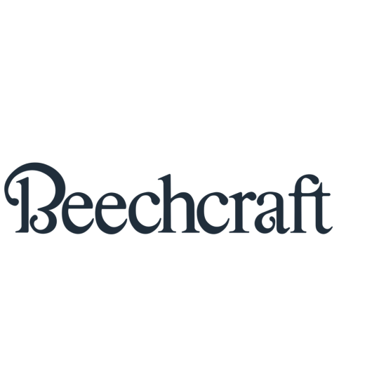 Наклейка виниловая Beechcraft (10х34см) Черная