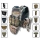 Plate carrier armor set with a gunner and 9 totals, multicam