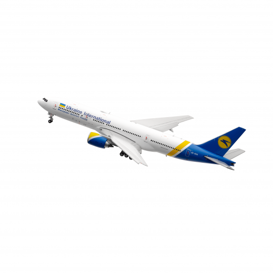 Model of aircraft Boeing 777-200ER UIA (Landing configuration) 1: 400