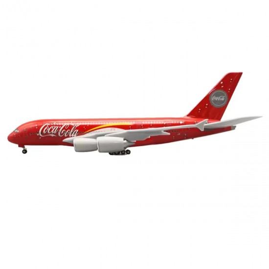 Модель літака Airbus A380 Coca-cola (1:160) зі звуковою LED-підсвіткою Модель літака Airbus A380 Coca-cola (1:160) зі звуковою LED-підсвіткою