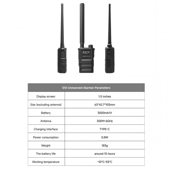 Skydroid S10 drone detector with 300MHz-6GHz operating range