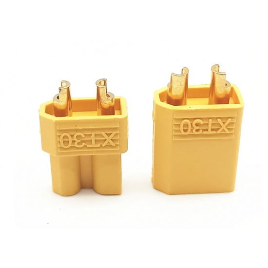XT30 2-pin power connector set Male/Female for FPV drones, LiPo batteries and RC models