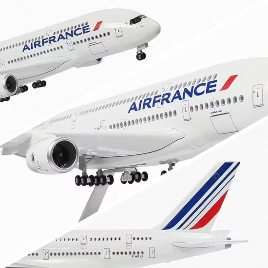 Airbus A380 Air France aircraft model (1:160) with sound LED lighting