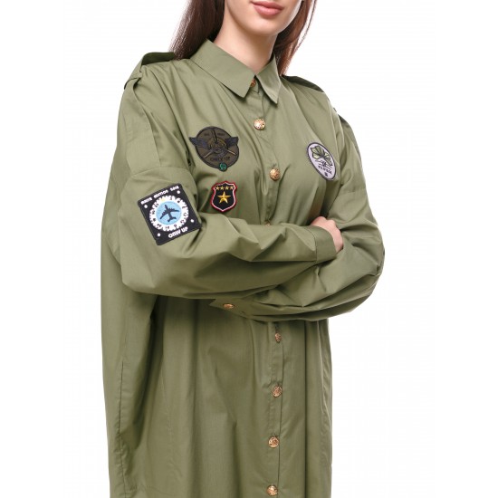 Рубашка авиационная Pilotage Oversize женская