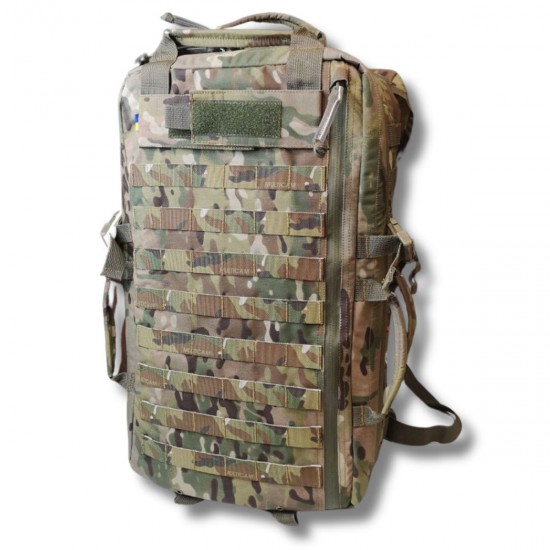 Backpack of a combat medic with a soft back