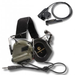 Тактические активные наушники EARMOR M32 Mod4 и кнопка PTT для подключения раций MOTOROLA или Hytera Тактические активные наушники EARMOR M32 Mod4 и кнопка PTT для подключения раций MOTOROLA или Hytera
