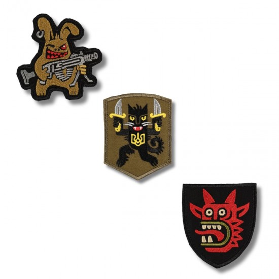 A set of three original patches from the Ukrainian manufacturer