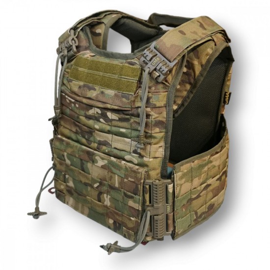 Plate carrier FAST DROP with pockets for plates 30x35 cm, multicam