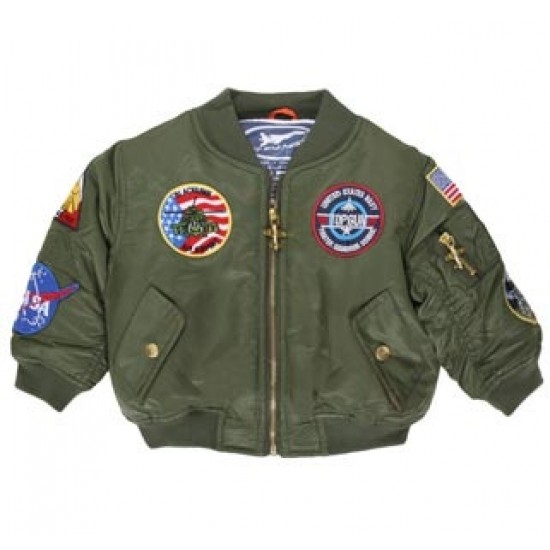 MA-1 GREEN FLIGHT JACKET 7 PATCH 6 for children
