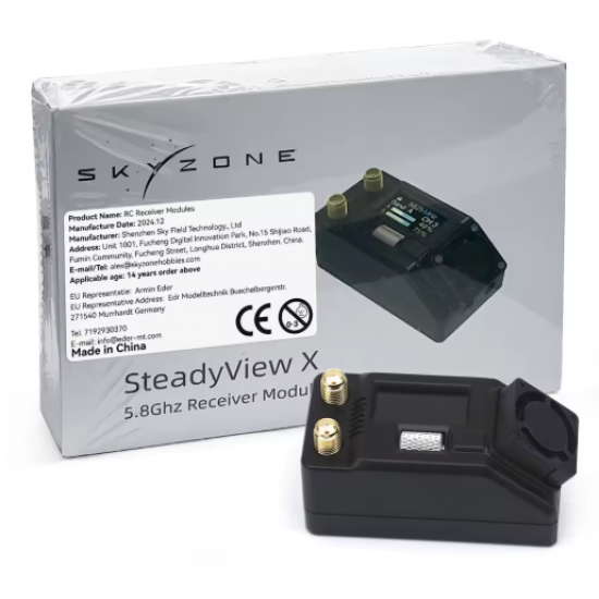 Відеоприймач (VRX) FPV Skyzone SteadyView X 5G 48CH IPS