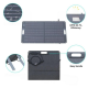 Foldable, flexible monosolar panel 100 W