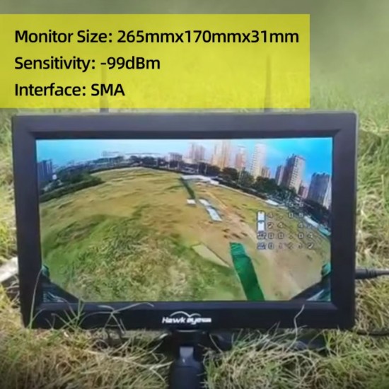 Monitor FPV Hawkeye Captain X Dual 5.8GHz DVR 60 channels 10.2