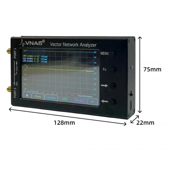Портативный векторный анализатор цепей VNA6 1–6300 МГц (S11/S21)