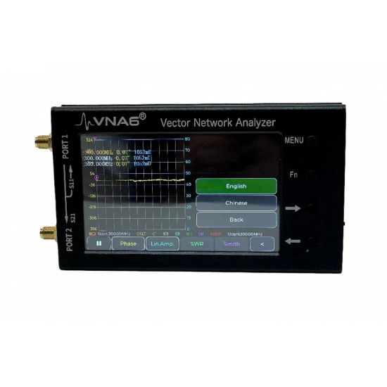 Портативный векторный анализатор цепей VNA6 1–6300 МГц (S11/S21)
