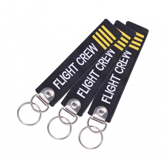 Авіаційний брелок-ремувка FLIGHT CREW з металевим кільцем