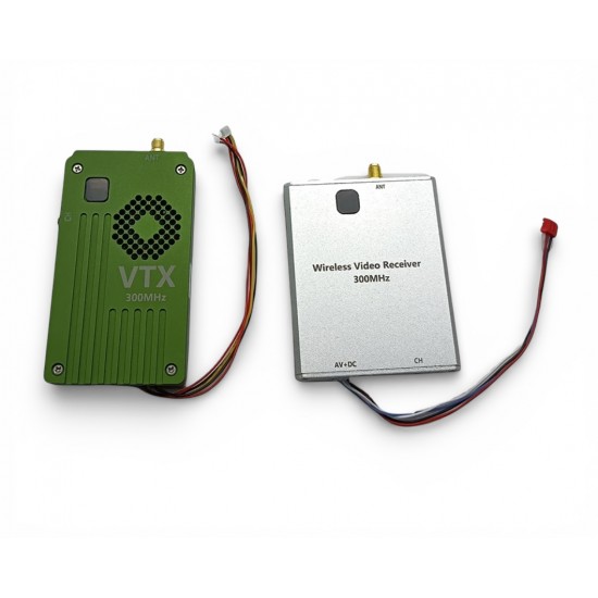 FPV video transmitter + receiver kit 300 MHz 8W, 8 channels