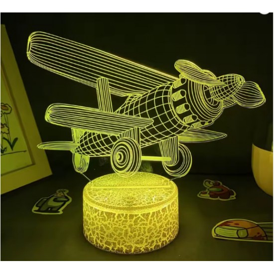3D Night Light An-2 with Remote | LED Airplane Lamp | 16 Colors