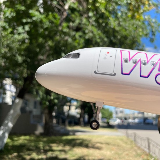 Модель самолета Airbus А320 Wizz Air (1:180) со звуковой LED-подсветкой