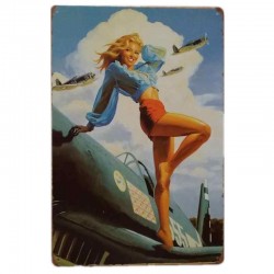 Знак авиационный BLOND ON THE BOARD металлический Знак авиационный BLOND ON THE BOARD металлический