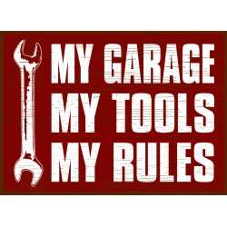Знак авиационный My Garage My Tools My Rools металлический Знак авиационный My Garage My Tools My Rools металлический