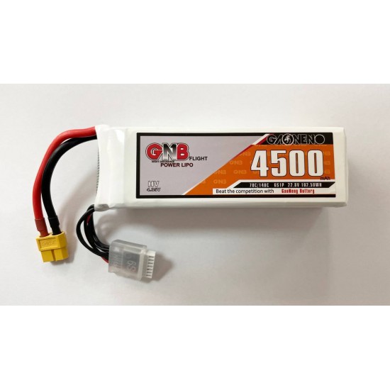 Акумулятор Lipo для FPV дрона GAONENG GNB 4500mAh 6S LiHV 22.8V 70C XT60