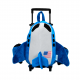 BLUE AND WHITE AIRPLANE TROLLEY BACKPACK