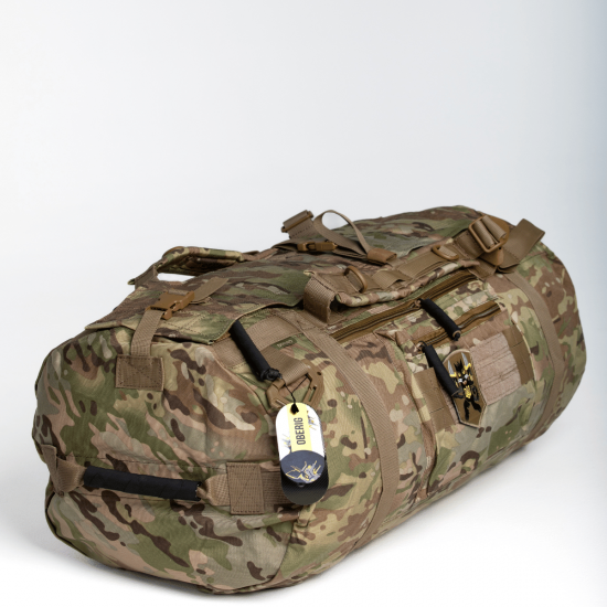 Tactical baul bag   100 liters with a carabiner, multicam