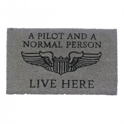 Коврик придверный авиационный A Pilot and A Normal Person Live Here Doormat Коврик придверный авиационный A Pilot and A Normal Person Live Here Doormat