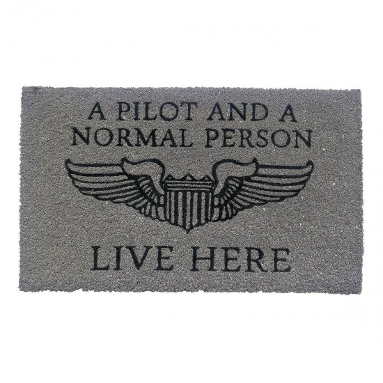 Килим A Pilot and A Normal Person Live Here Doormat