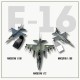 F-16D fighter jet metal model in 1:72 scale